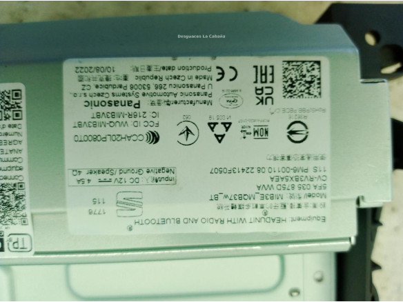 5FA035875D PANTALLA MULTIMEDIA SEAT LEON Sportstourer (KL8)|Desguaces La Cabaña