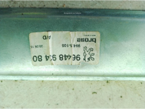 922491  ELEVALUNAS PUERTA LAT TRA DER PEUGEOT 407 SW (6E_)|Desguaces La Cabaña