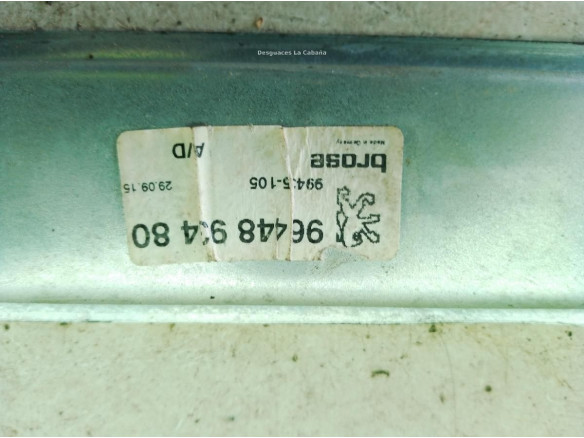 922491  ELEVALUNAS PUERTA LAT TRA DER PEUGEOT 407 SW (6E_)|Desguaces La Cabaña