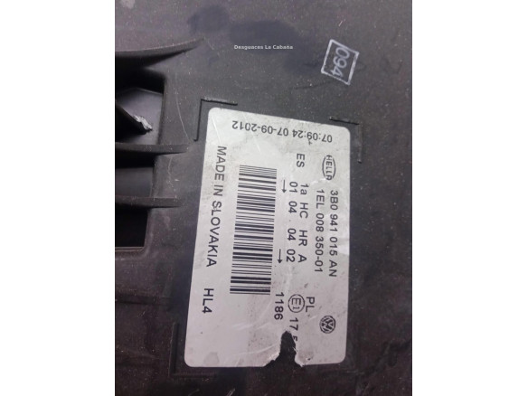 3B0941015AN FARO IZQUIERDO VW PASSAT (3B3)|Desguaces La Cabaña