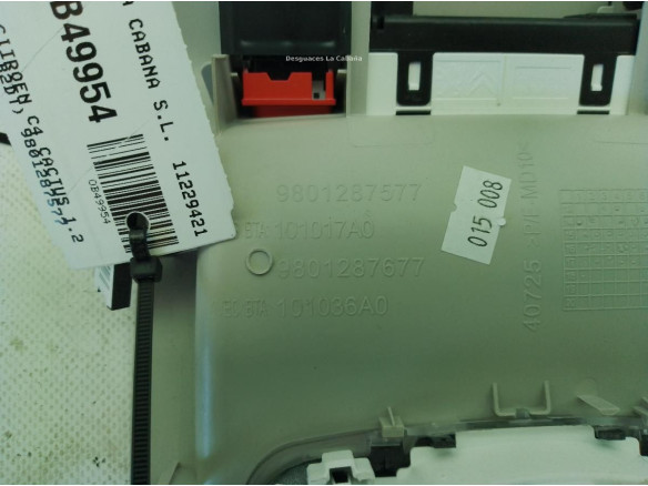 9801287577 PLAFON DEL CITROEN C4 CACTUS|Desguaces La Cabaña