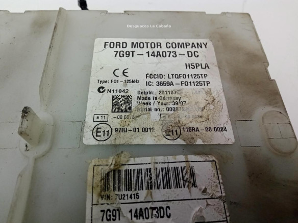7G9T14A073DC, CAJA FUSIBLES INTERIOR (BSI) FORD MONDEO IV (BA7)|Desguaces La Cabaña