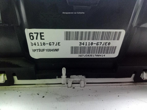 3411067JE0, CUADRO INSTRUMENTOS SUZUKI GRAND VITARA II (JT, TE, TD)|Desguaces La Cabaña