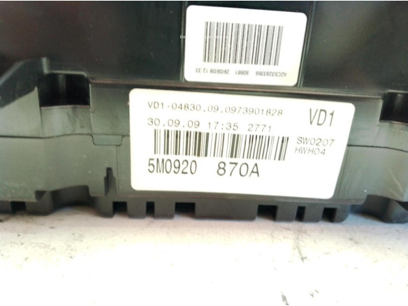 5M0920870A   CUADRO INSTRUMENTOS VW GOLF PLUS (5M1, 521)|Desguaces La Cabaña