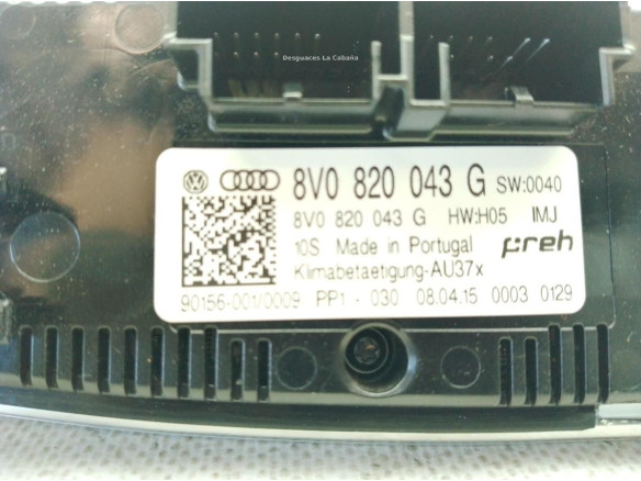 8V0820043G MANDO CLIMA AUDI A3 Sportback (8VA, 8VF)|Desguaces La Cabaña