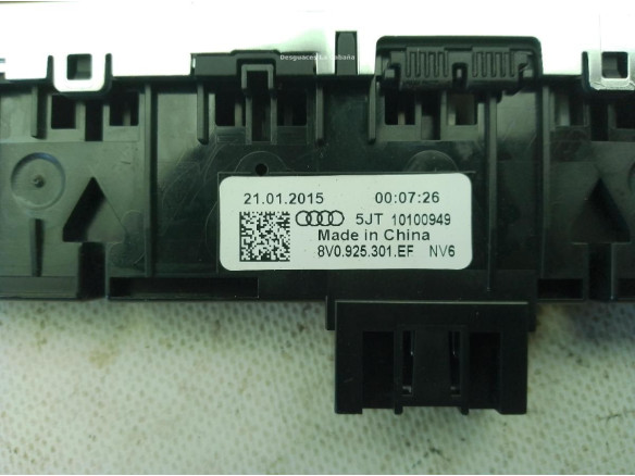 8V0925301EF INTERRUPTOR WARNING AUDI A3 Sportback (8VA, 8VF)|Desguaces La Cabaña
