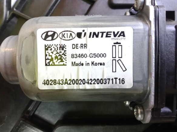 83460G5000 ELEVALUNAS PUERTA LAT TRA DER KIA NIRO |Desguaces La Cabaña