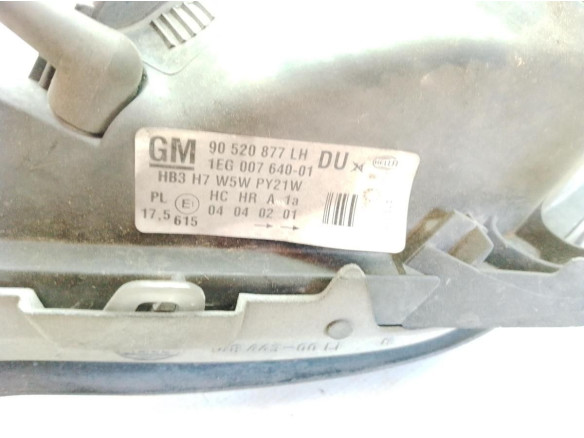 90520877LH FARO IZQUIERDO OPEL ASTRA G Sedán (T98)|Desguaces La Cabaña