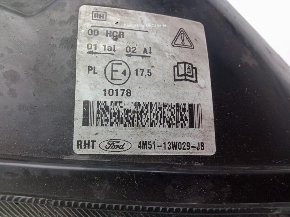 4M5113W029JB FARO DERECHO FORD FOCUS II Turnier (DA_)|Desguaces La Cabaña