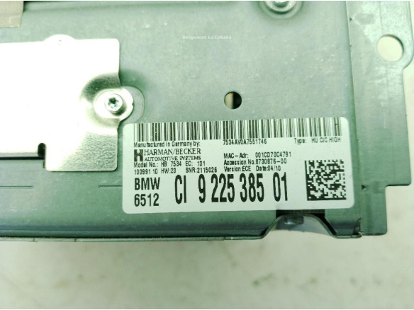 922538501 MODULO RADIO BMW 5 (F10)|Desguaces La Cabaña