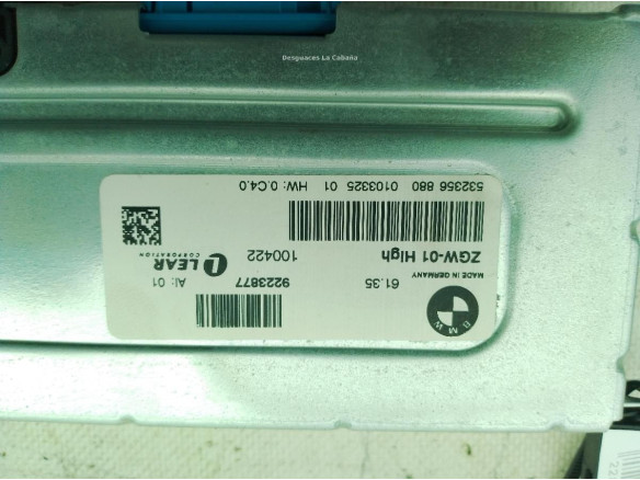 9223877 MODULO ELECTRONICO 4 BMW 5 (F10)|Desguaces La Cabaña