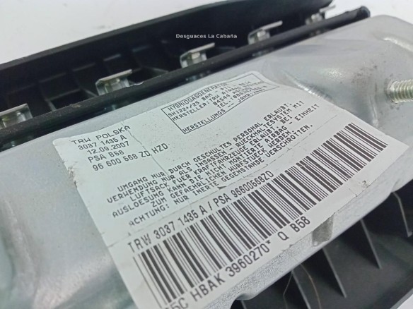 96600568 AIRBAG RODILLA CITROEN C4 Picasso I Limusina (UD_) |Desguaces La Cabaña