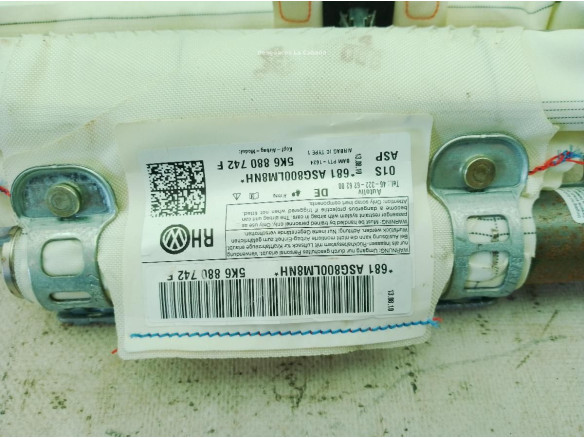 5K6880742F AIRBAG CORTINA DER VW GOLF VI (5K1)|Desguaces La Cabaña
