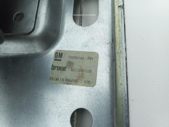 ELEVALUNAS PUERTA LAT TRA IZQ OPEL ZAFIRA TOURER C (P12) |Desguaces La Cabaña