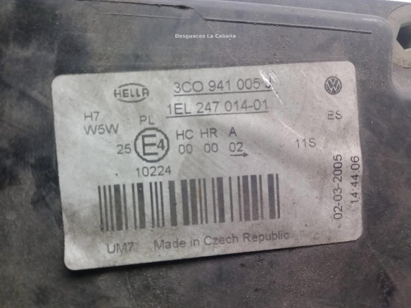 FARO IZQUIERDO VW PASSAT (3C2)|Desguaces La Cabaña
