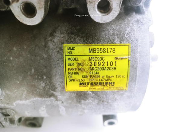 AKC200A203B COMPRESOR AA MITSUBISHI CARISMA (DA_) |Desguaces La Cabaña