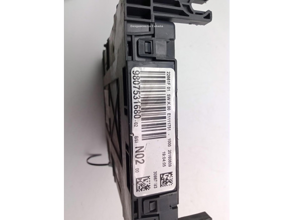 9807531680 CAJA FUSIBLES INTERIOR (BSI) PEUGEOT 208|Desguaces La Cabaña
