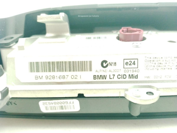 928168702 PANTALLA MULTIMEDIA BMW 3 Touring (F31)|Desguaces La Cabaña
