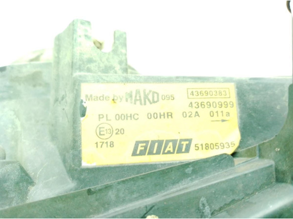 43680383 FARO IZQUIERDO FIAT DOBLO Cargo (223_)|Desguaces La Cabaña