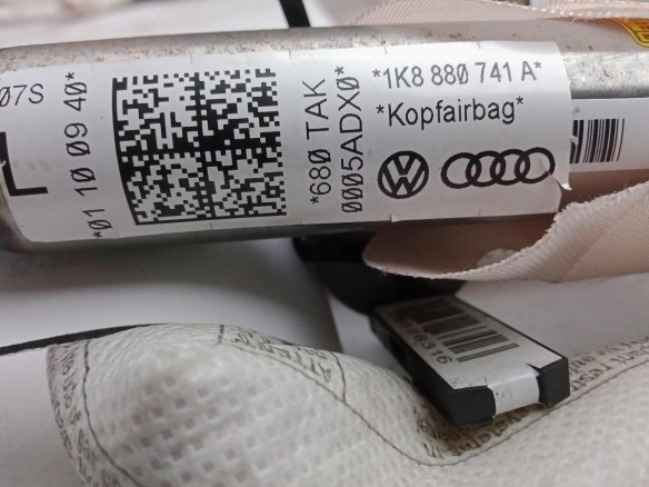 1K8880741A AIRBAG CORTINA IZQ VW SCIROCCO (137, 138) |Desguaces La Cabaña