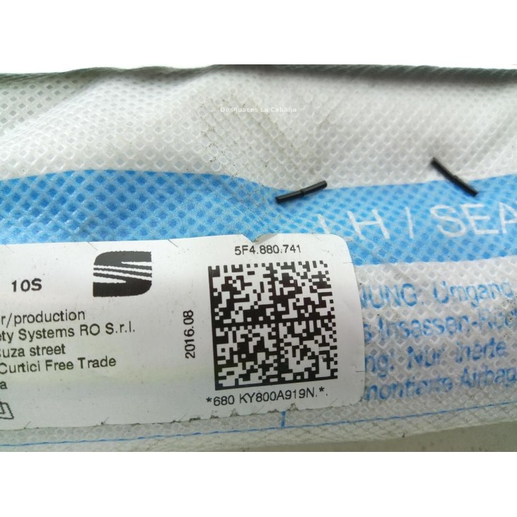 5F4880741 AIRBAG CORTINA IZQ SEAT LEON (5F1) |Desguaces La Cabaña