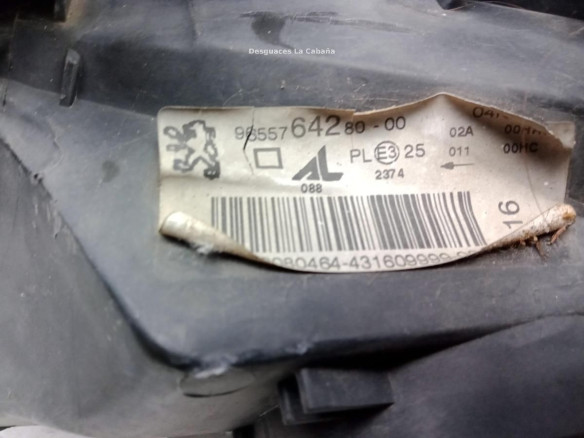 965576428000 FARO DERECHO PEUGEOT 307 Break (3E)|Desguaces La Cabaña