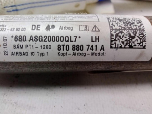 8T0880741A AIRBAG CORTINA IZQ AUDI A5 (8T3)|Desguaces La Cabaña