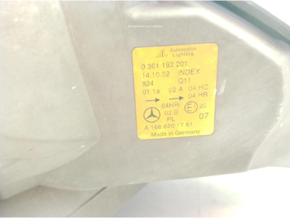0301192201 FARO IZQUIERDO MERCEDES BENZ CLASE A (W168)|Desguaces La Cabaña