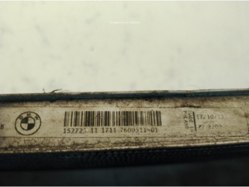 7600511 RADIADOR AGUA BMW 3 Touring (F31)|Desguaces La Cabaña