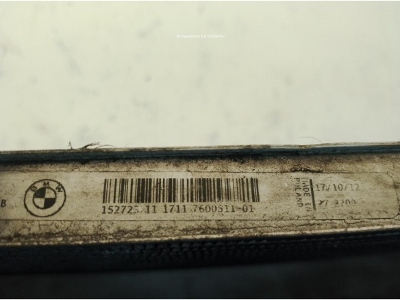 7600511 RADIADOR AGUA BMW 3 Touring (F31)|Desguaces La Cabaña