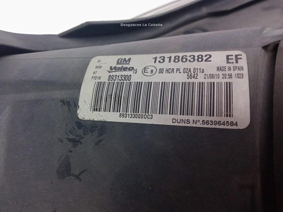 13186382 FARO DERECHO OPEL CORSA D (S07)|Desguaces La Cabaña