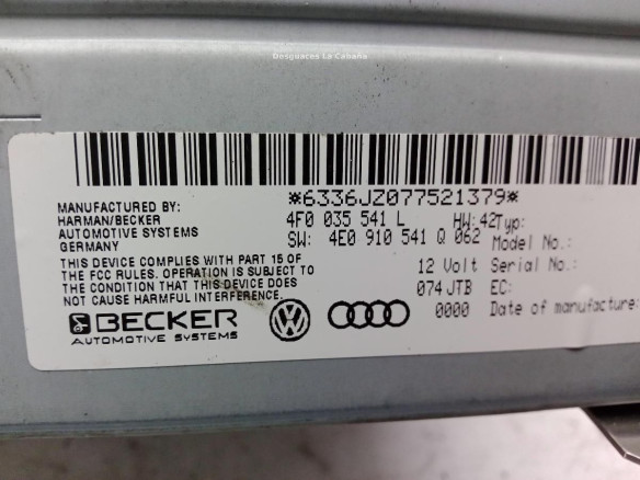 4F0035541L MODULO ELECTRONICO 4 AUDI A5 (8T3)|Desguaces La Cabaña