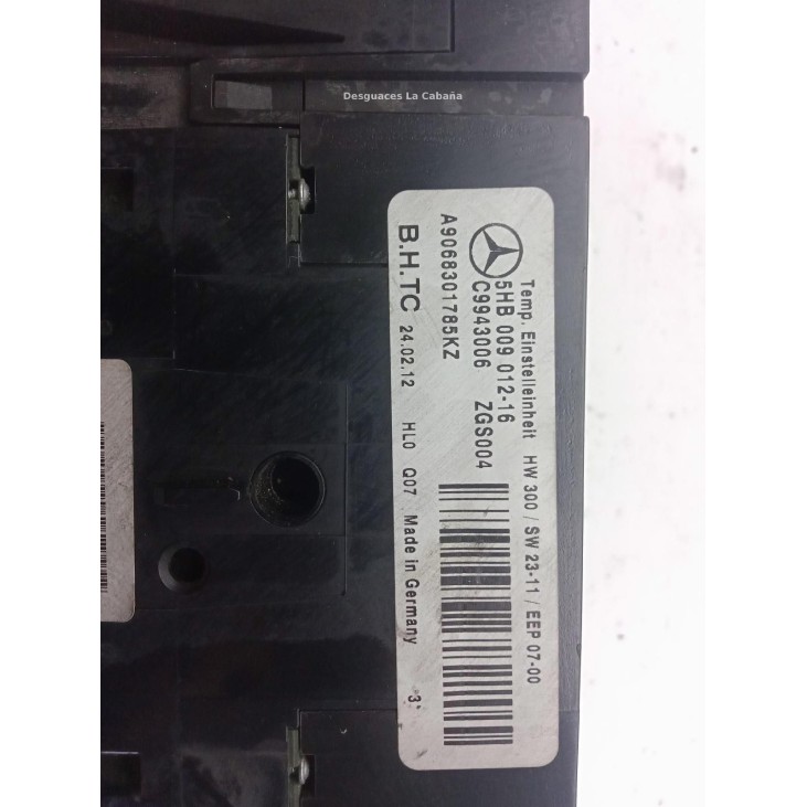 A9068301785KZ MANDO CLIMA MERCEDES BENZ SPRINTER 3,5-t Furgón (906) |Desguaces La Cabaña