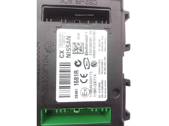 284B11681R CENTRALITA MULTIFUNCION RENAULT KOLEOS I (HY_) |Desguaces La Cabaña