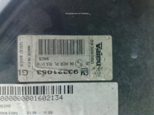 93321053 FARO DERECHO OPEL MERIVA A Limusina (X03)|Desguaces La Cabaña
