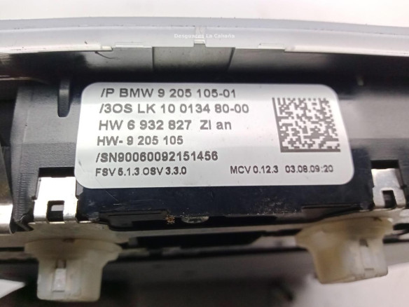 6932827 PLAFON CENTRAL BMW 1 (E87)|Desguaces La Cabaña