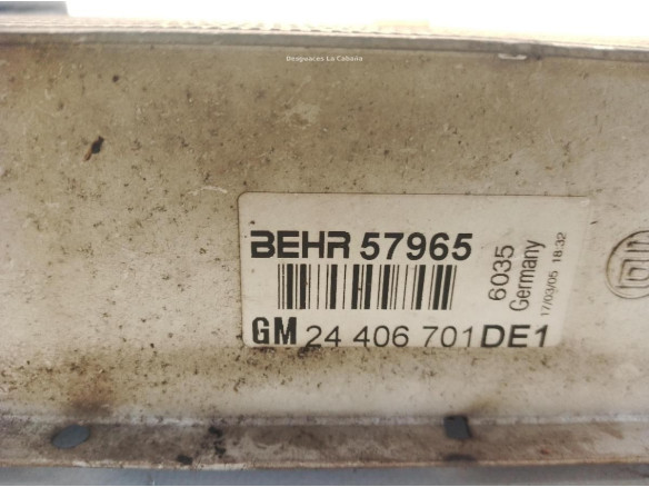 24406701 INTERCOOLER OPEL ZAFIRA A Limusina (T98)|Desguaces La Cabaña