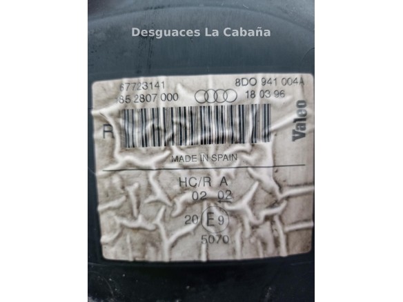 8D0941004A FARO DERECHO AUDI A4 (8D2, B5)|Desguaces La Cabaña