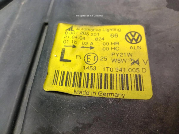 1T0941005D FARO IZQUIERDO VW TOURAN (1T1, 1T2)|Desguaces La Cabaña