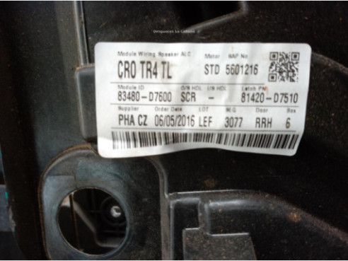 83480D7000 ELEVALUNAS PUERTA LAT TRA DER HYUNDAI TUCSON (TL)|Desguaces La Cabaña