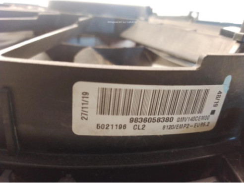 9836058380 ELECTROVENTILADOR CITROEN C5 AIRCROSS|Desguaces La Cabaña