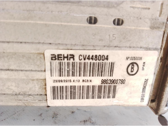 9803900780 INTERCOOLER CITROEN C-ELYSEE|Desguaces La Cabaña