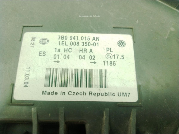 3B0941015AN FARO IZQUIERDO VW PASSAT (3B3)|Desguaces La Cabaña
