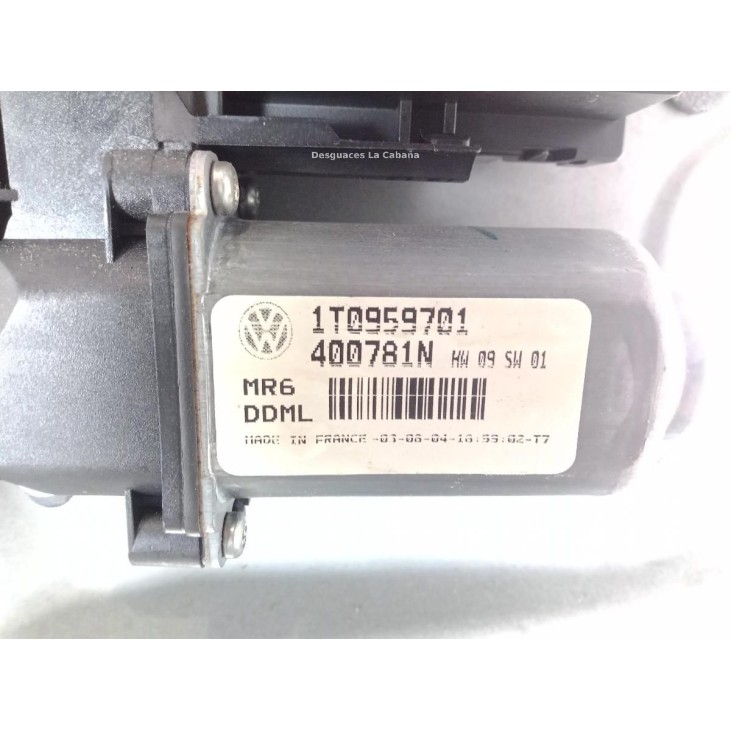 1T0959701 ELEVALUNAS PUERTA LAT DEL IZQ VW CADDY III Furgón (2KA, 2KH, 2CA, 2CH) |Desguaces La Cabaña