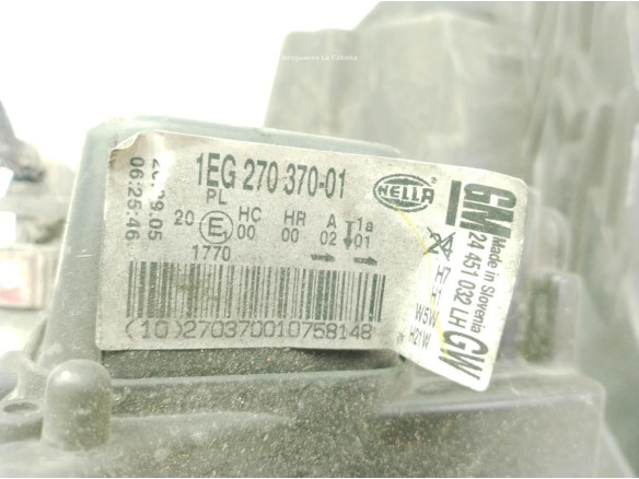 1EG27037001 FARO IZQUIERDO OPEL ASTRA H (A04)|Desguaces La Cabaña