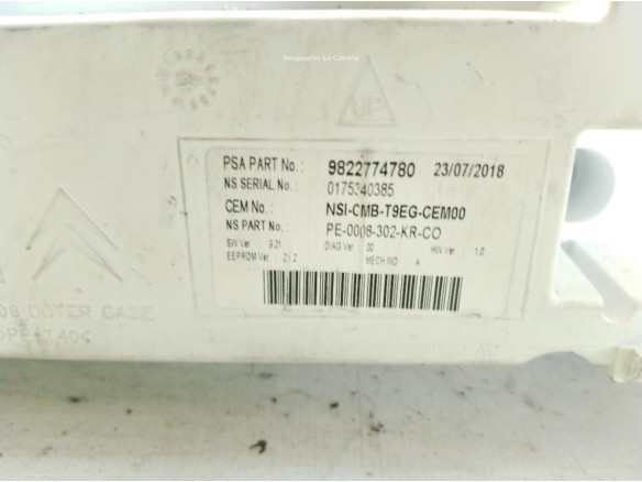 9822774780 CUADRO INSTRUMENTOS PEUGEOT 308 II|Desguaces La Cabaña