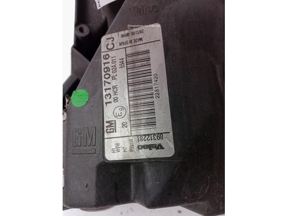 13170916 FARO DERECHO OPEL SIGNUM Fastback (Z03)|Desguaces La Cabaña
