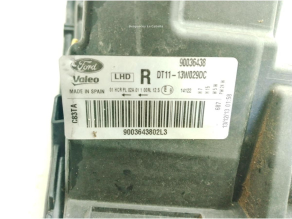 90036438 FARO DERECHO FORD TRANSIT CONNECT Kombi|Desguaces La Cabaña