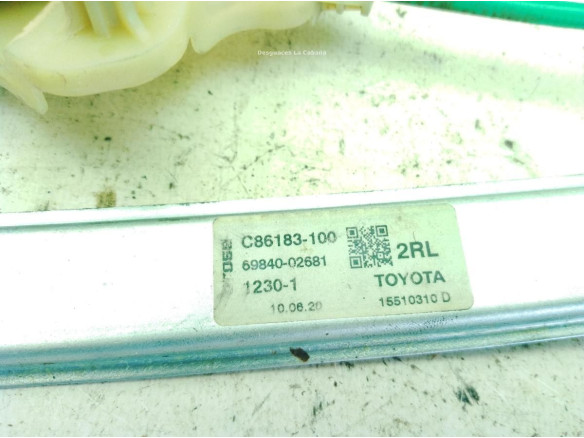 C86183100 ELEVALUNAS PUERTA LAT TRA IZQ TOYOTA COROLLA Fastback (_E21_)|Desguaces La Cabaña