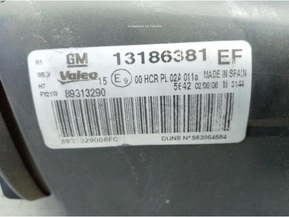 13186381 FARO IZQUIERDO OPEL CORSA D (S07)|Desguaces La Cabaña